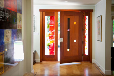 Door with Color Glass