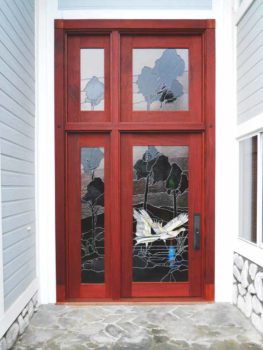 Custom glass door